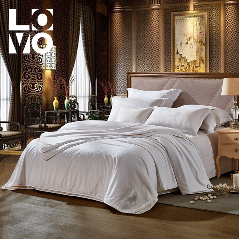 LOVO家纺出品 全棉贡缎桑蚕丝被...