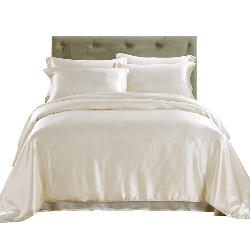 美帮汇真丝四件套婚庆桑蚕丝绸双面真...